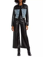 Rag & Bone Alexa Denim & Faux Leather Crop Jacket