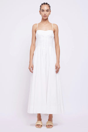 SIMKHAI KITTIYA MIDI DRESS white