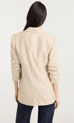 CINQ A SEPT LINEN KYLIE BLAZER khaki