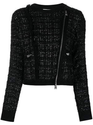 SIMKHAI  Alamdea Asymmetric Zip Up Jacket black