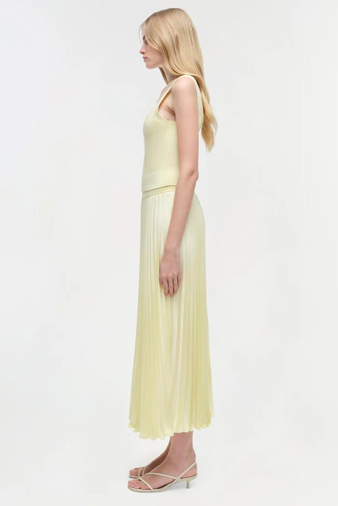 SIMKHAI Melanie Pleated Midi Skirt