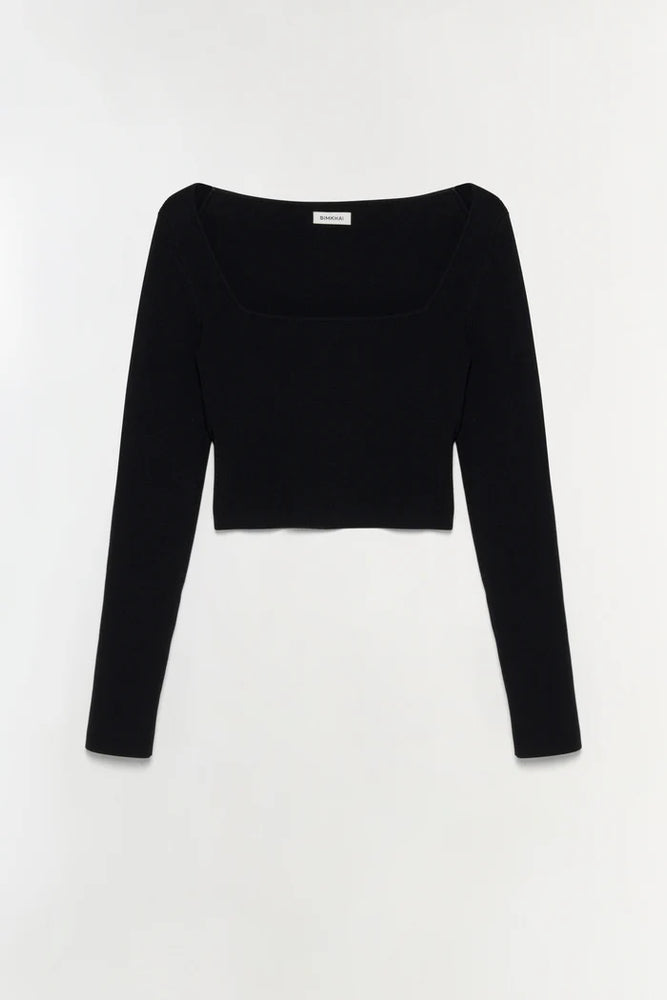 SIMKHAI Halstin Knit Cropped Top