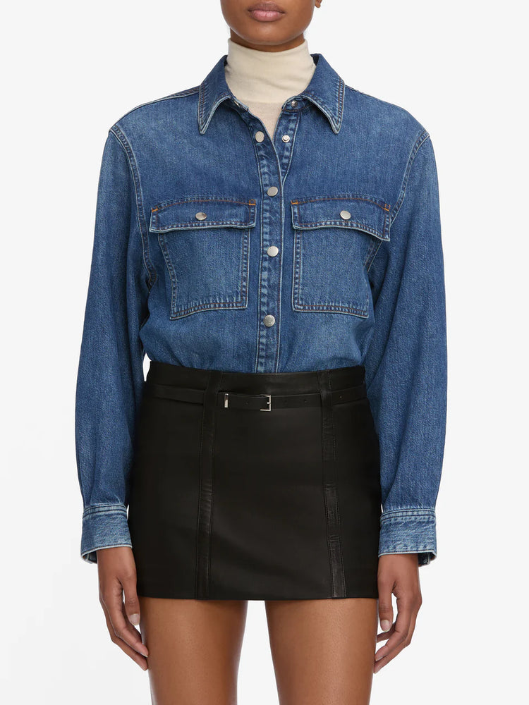 FRAME The Long Sleeve Hi-Low Shirt