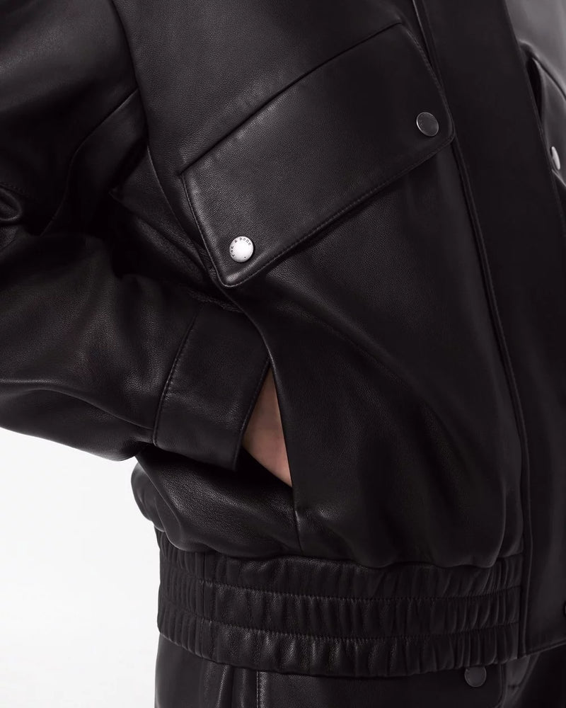 Rag & Bone Aria Leather Bomber Jacket