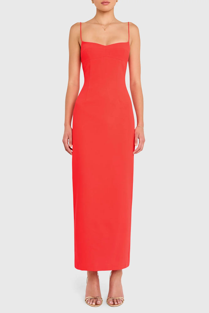 AMANDA UPRICHARD Lawrence Maxi in Crimson