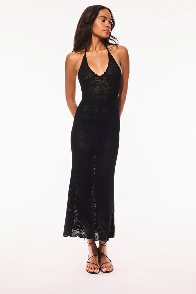 LOVESHACKFANCY Cillian Pointelle Knit Maxi Dress