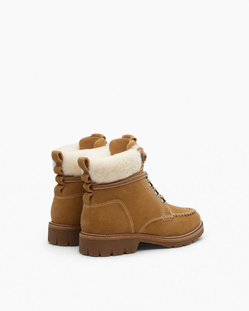 Rag & Bone Cameron Suede Shearling Hiking Boots
