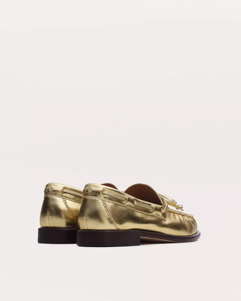 Rag & Bone Carter Metallic Leather Boat Shoes