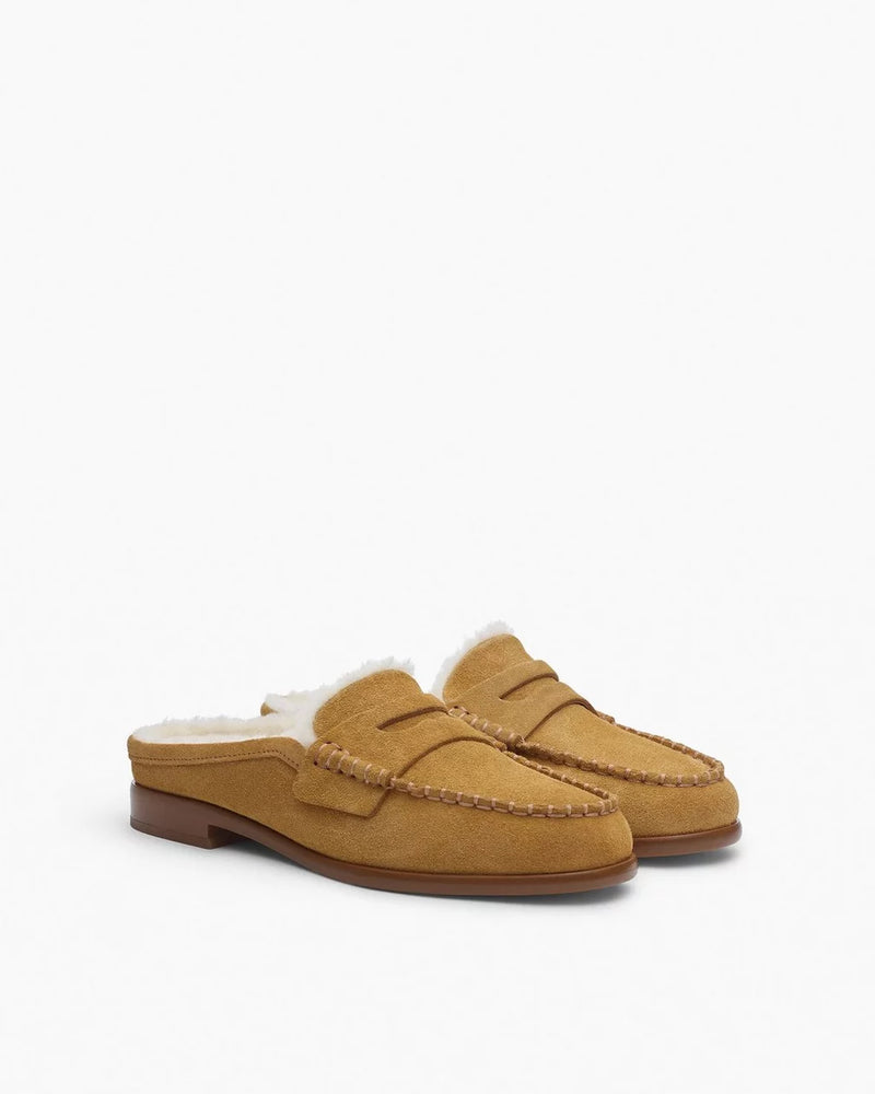 Rag  & Bone Carter Suede Shearling Mules