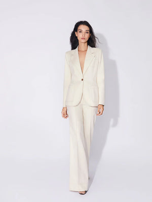 BARBARA BUI Cream washed denim suit jacket