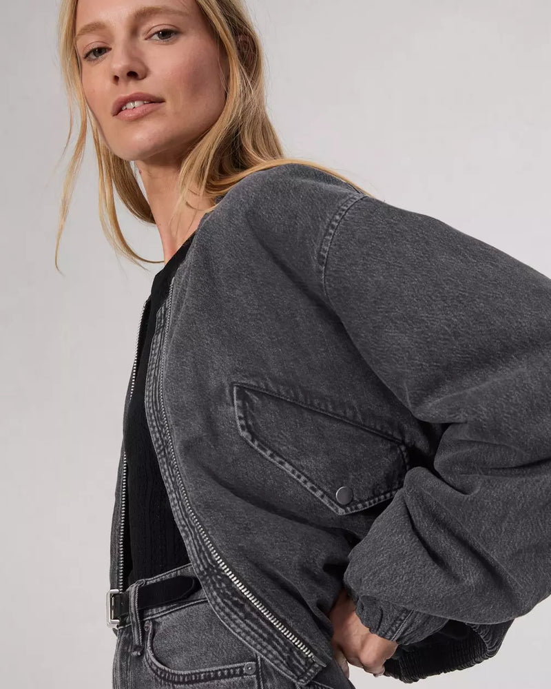 Rag & Bone Featherweight Maggie Bomber Jacket in Angelique