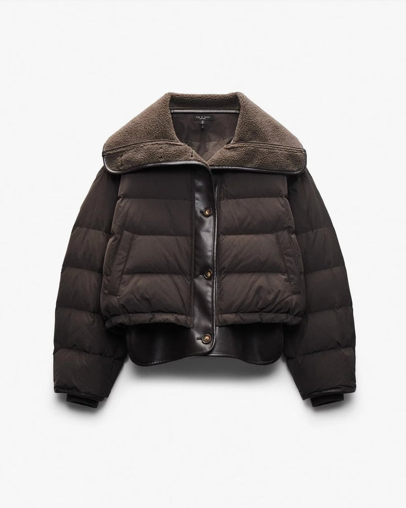 Rag & Bone Gloria Mixed-Media Puffer Jacket