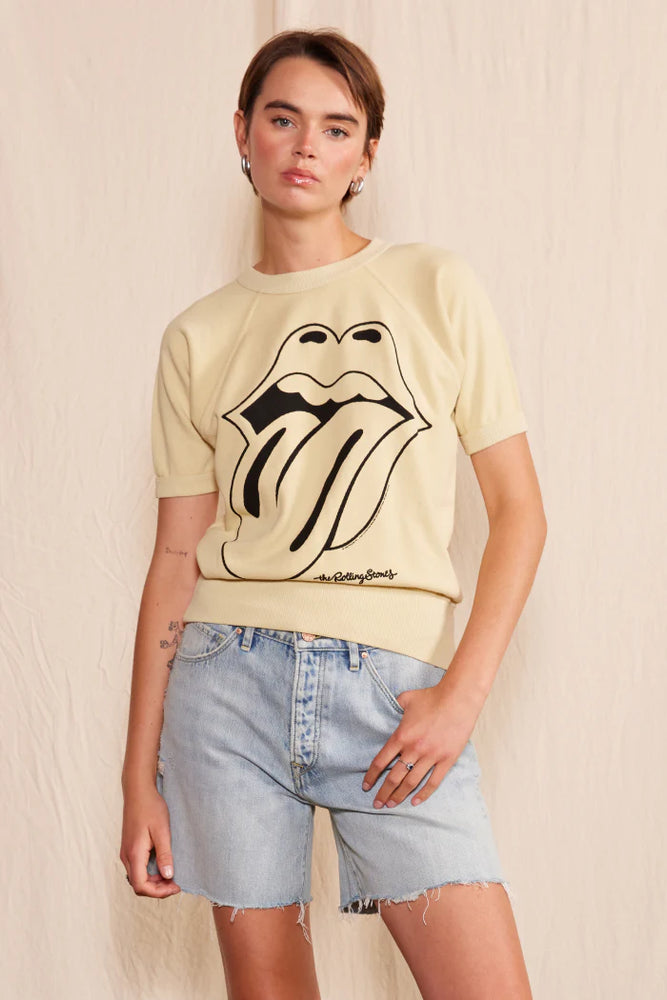 People of leisure Rolling Stones Ivory Raglan Tee