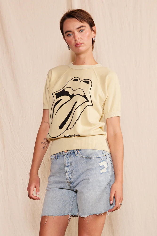 People of leisure Rolling Stones Ivory Raglan Tee