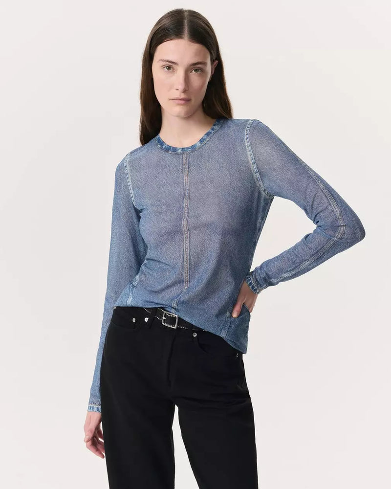 Rag & Bone Miramar Mesh Long-Sleeve Top