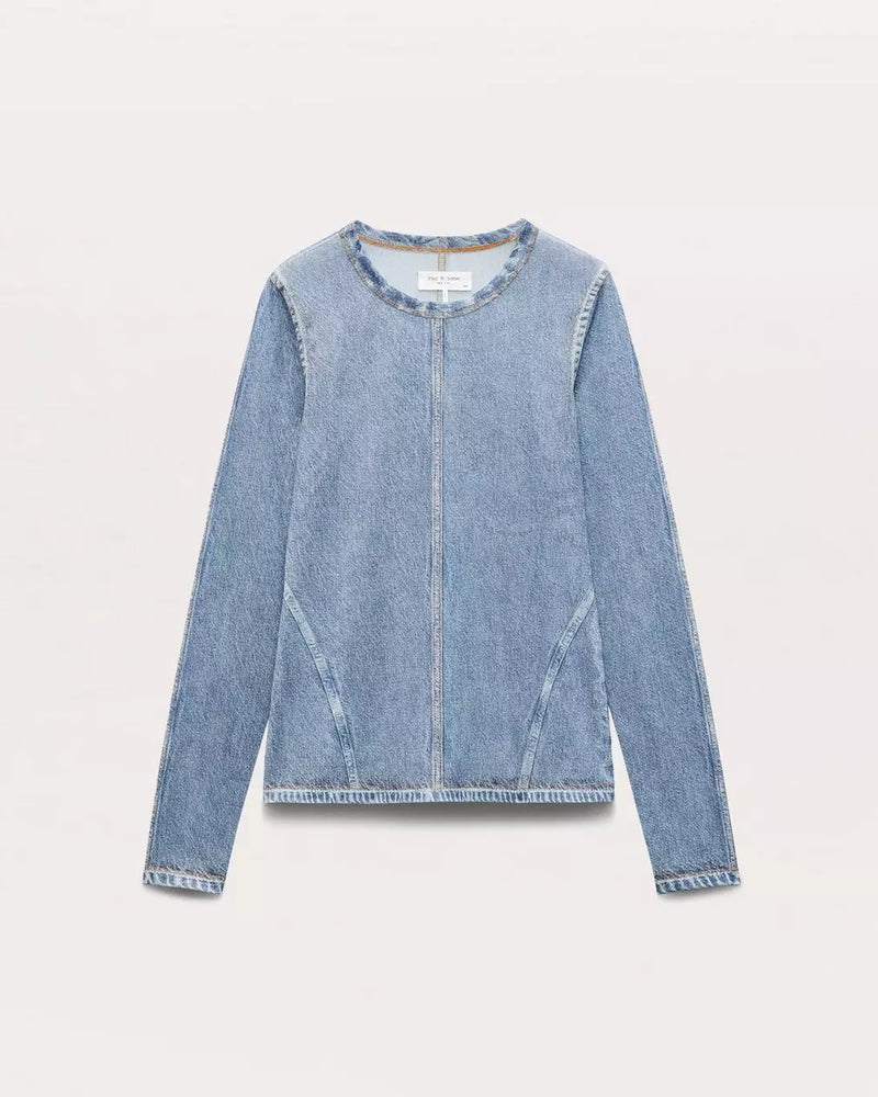 Rag & Bone Miramar Mesh Long-Sleeve Top