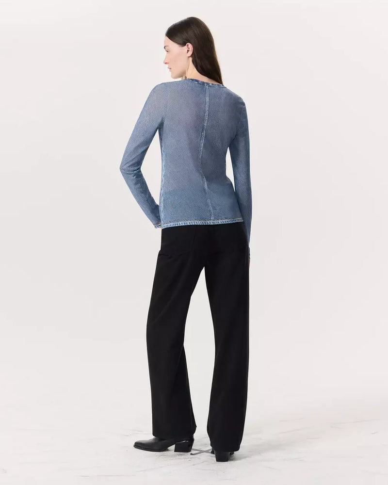 Rag & Bone Miramar Mesh Long-Sleeve Top