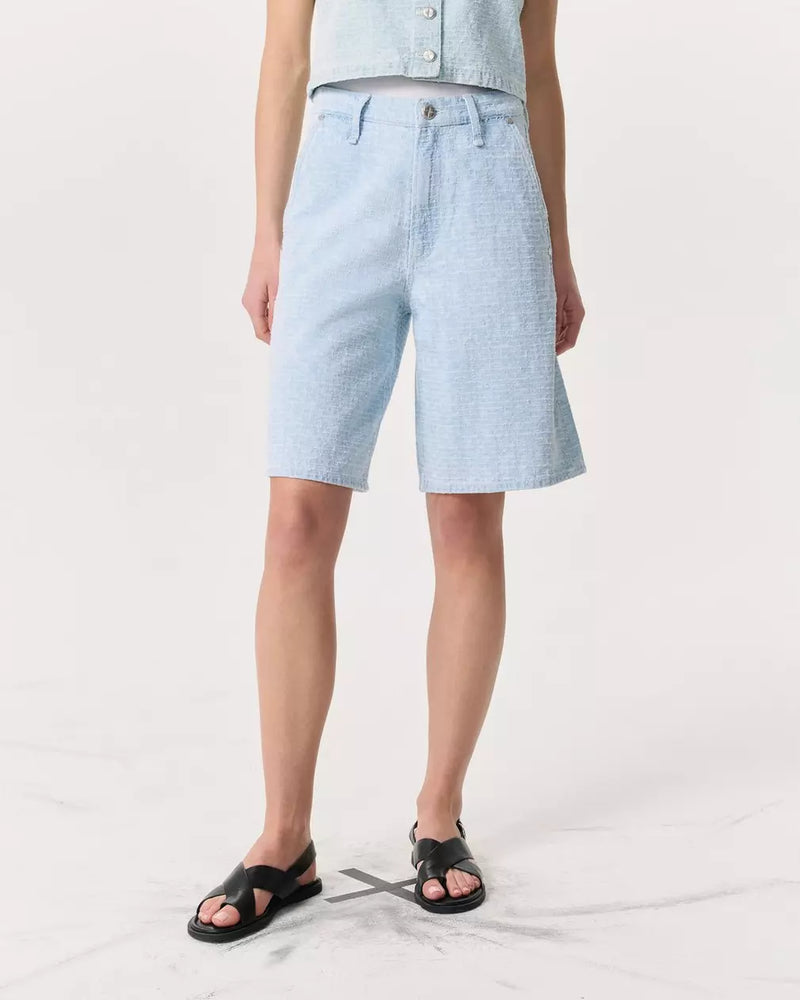 Rag & Bone Tailored McKenna Textured Denim Shorts