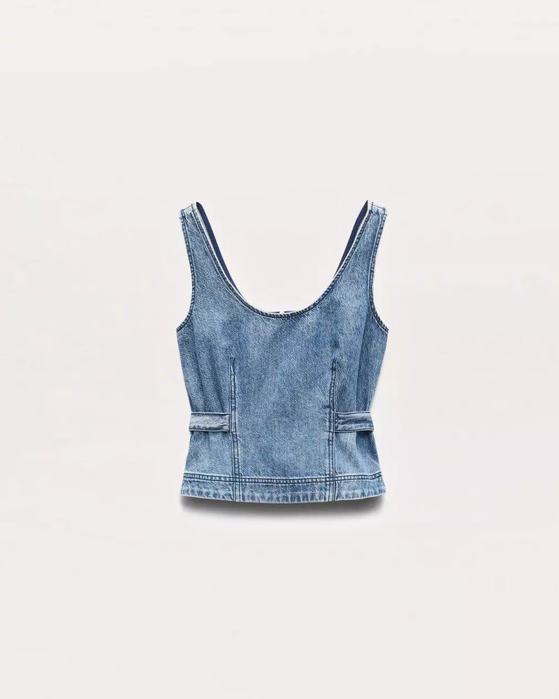 Rag & Bone Ultra Featherweight Estelle Denim Top