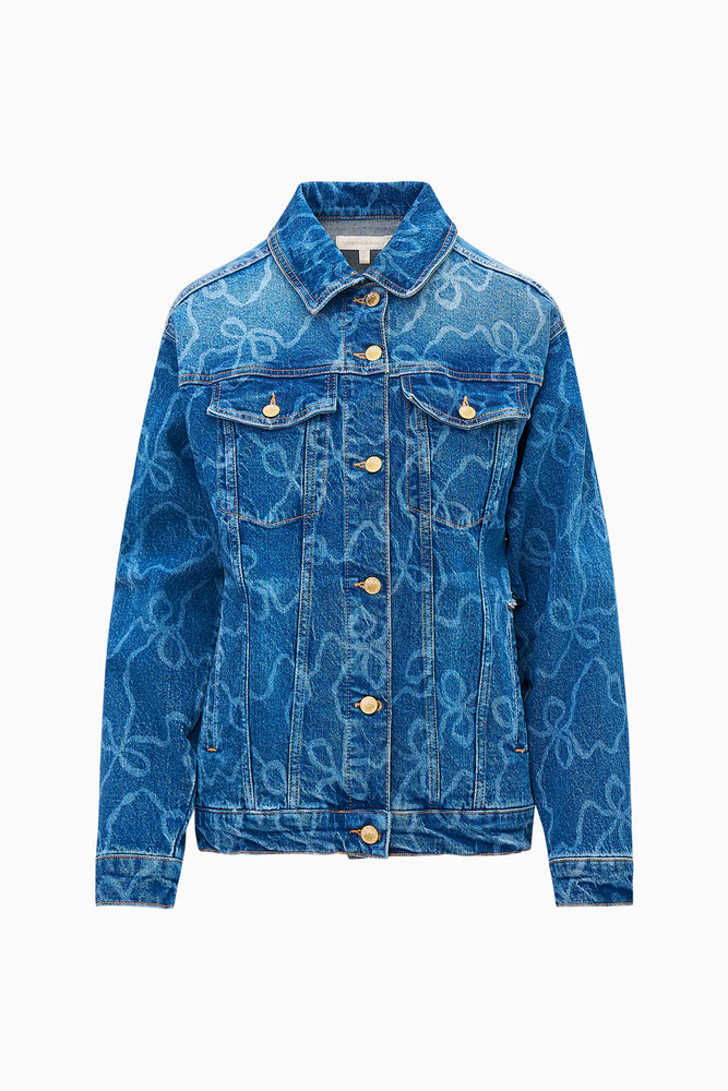 LOVESHACKFANCY  Valette Bow Denim Jacket