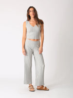 ELECTRIC & ROSE Carmel Ribbed Knit Pant - Light Heather Grey