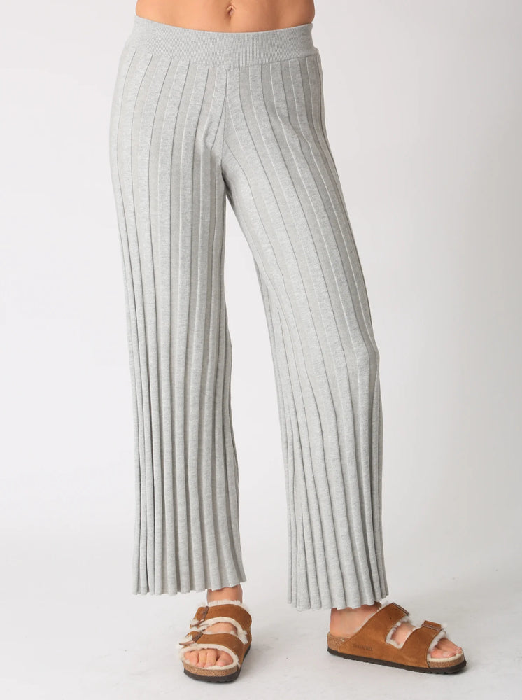 ELECTRIC & ROSE Carmel Ribbed Knit Pant - Light Heather Grey