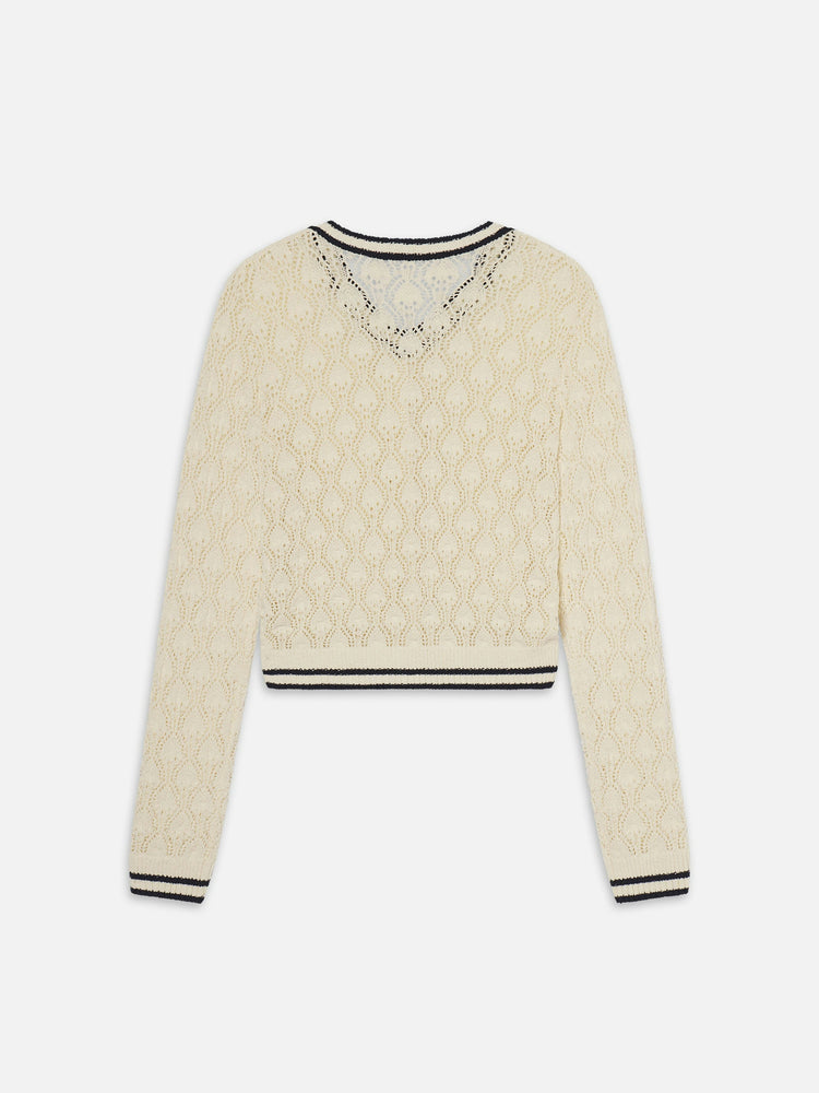 FRAME The Rookie Cardi in Cream Multi