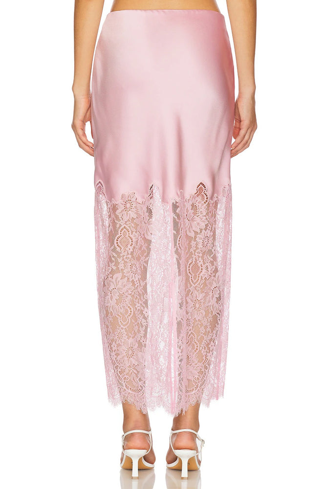 LOVESHACKFANCY Ilene Skirt in Pink Magnolia