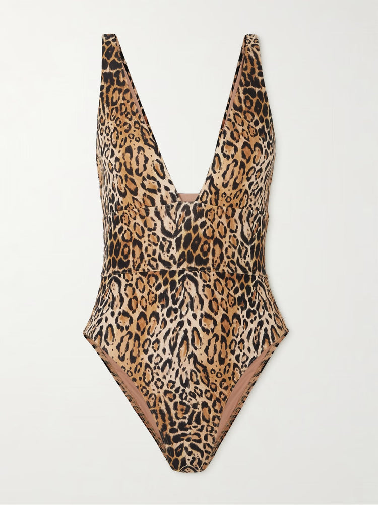 MELISSA ODABASH Caribbean leopard-print swimsuit