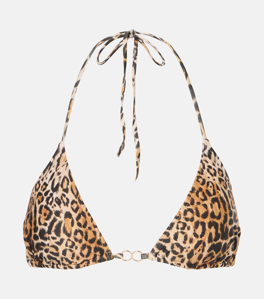 MELISSA ODABASH Costa leopard-print bikini top