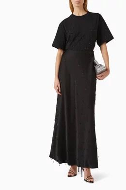 SIMKHAI KADE EMBELISHED MAXI SKIRT black