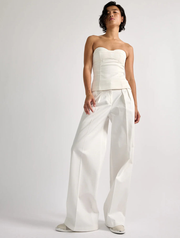 BARBARA BUI Bustier en gabardine stretch Blanc