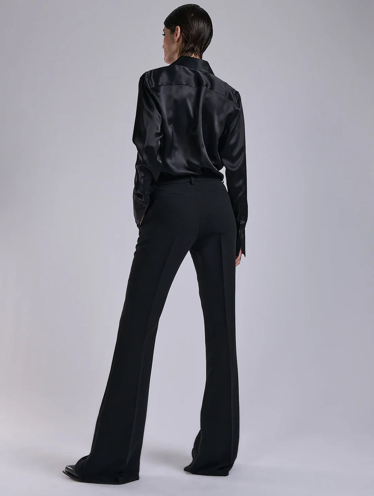BARBARA BUI Black crepe bootleg trousers
