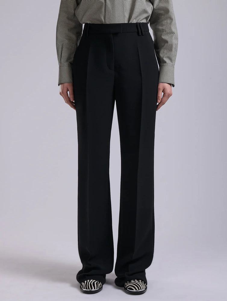 BARBARA BUI Black wide-leg crepe trousers