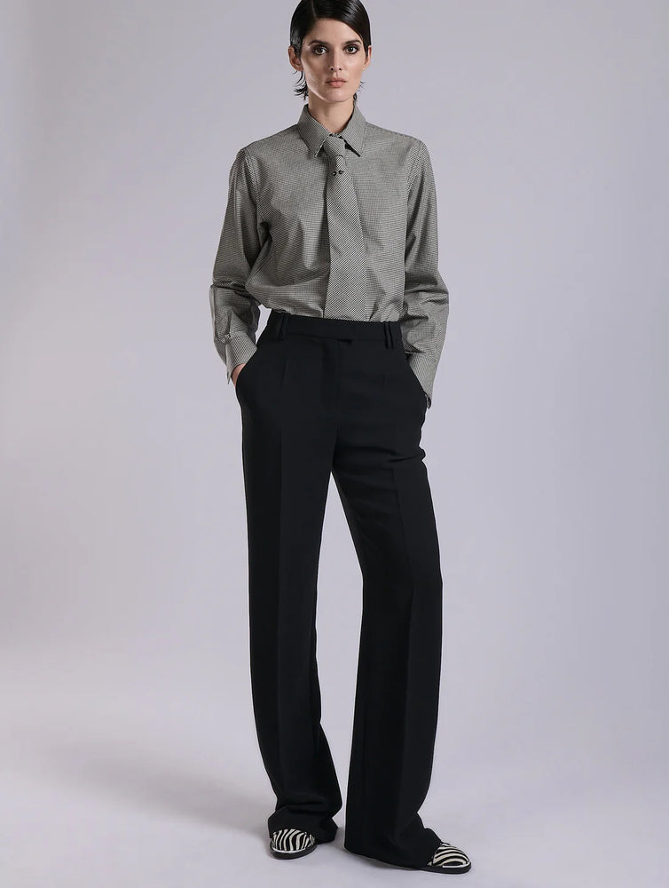 BARBARA BUI Black wide-leg crepe trousers