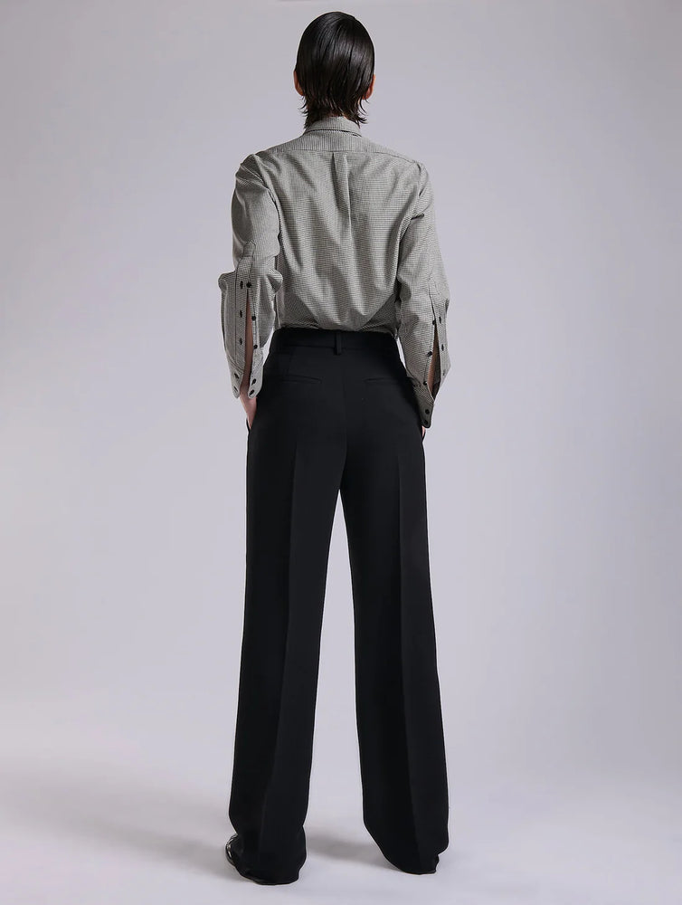 BARBARA BUI Black wide-leg crepe trousers