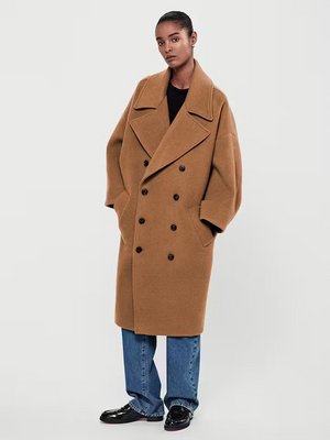 FRAME Cocoon Coat in Camel