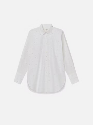 FRAME The Oversized Pearl Shirt in White