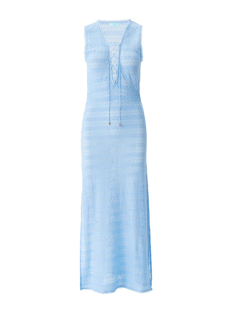 MELISSA ODABASH Maddie Dusty Blue Dress