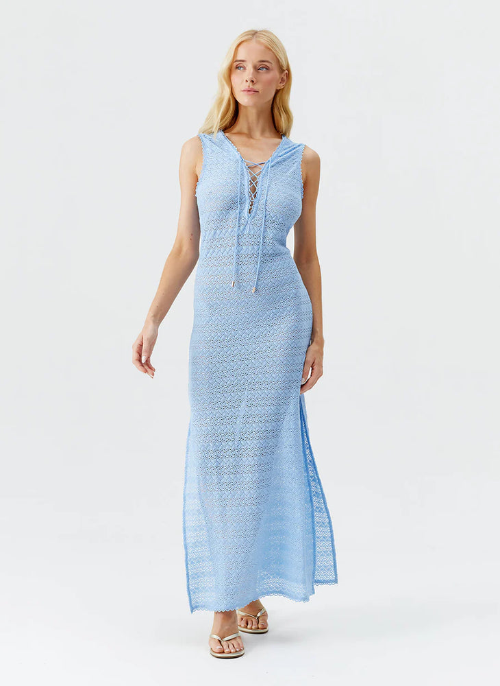 MELISSA ODABASH Maddie Dusty Blue Dress