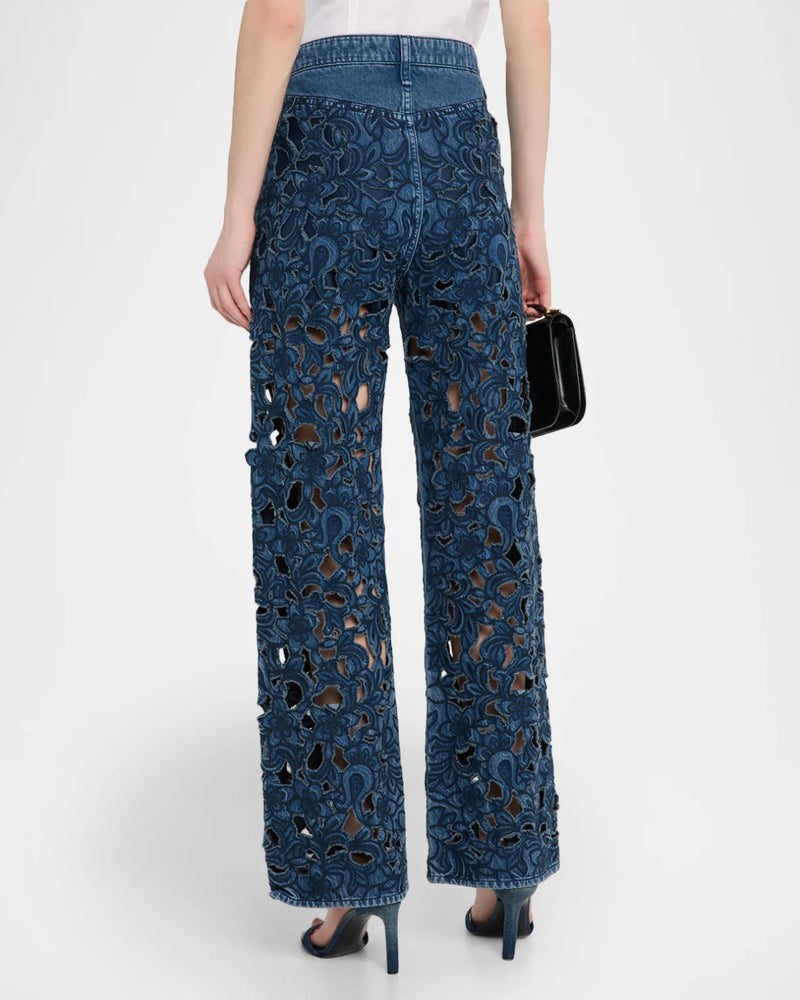 Rag & Bone Logan Mid-Rise Floral Cut-Out Jeans
