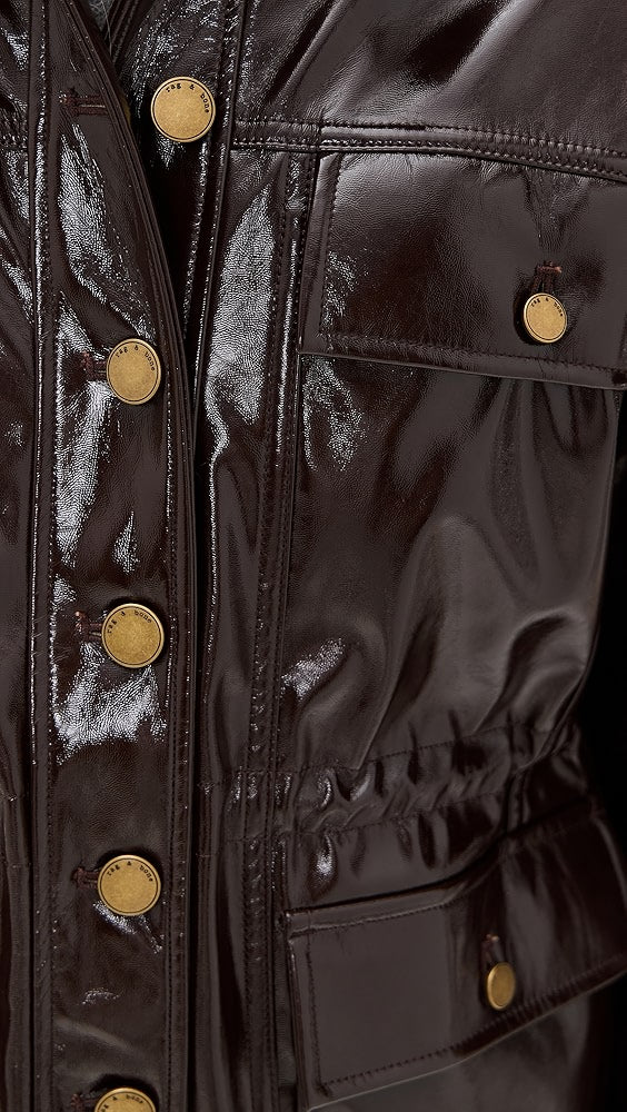 Rag & Bone Amy Faux Patent Leather Jacket