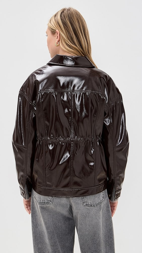 Rag & Bone Amy Faux Patent Leather Jacket