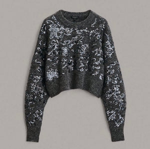 RAG & BONE Liza Sequin Sweater Relaxed Fit Sweater